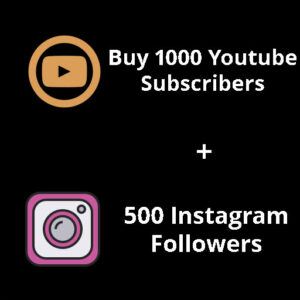 Buy 1000 Youtube Subscribers + 500 Instagram Followers