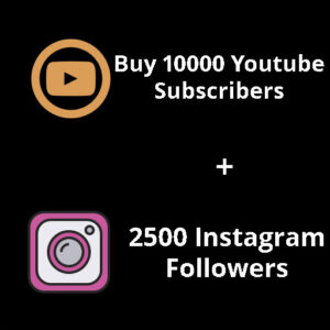 Buy 10000 Youtube Subscribers + 2500 Instagram Followers