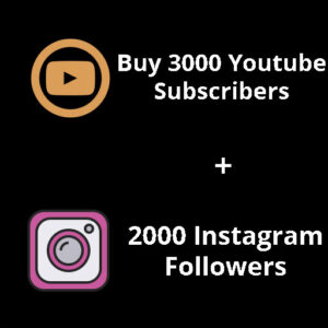 Buy 3000 Youtube Subscribers + 2000 Instagram Followers