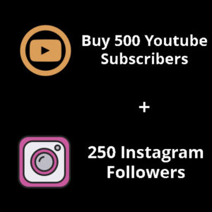 Buy 500 Youtube Subscribers + 250 Instagram Followers